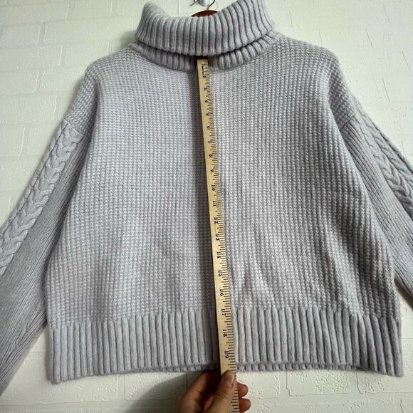 Something Navy Light Lilac Knit Turtleneck Sweater size Small - Picture 6 of 14